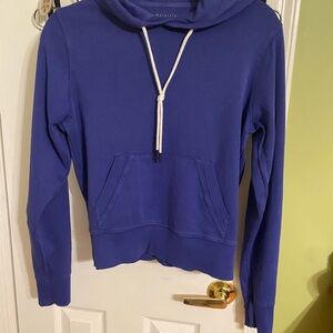 Athleta Women's Purple Hoodie with White Drawstring